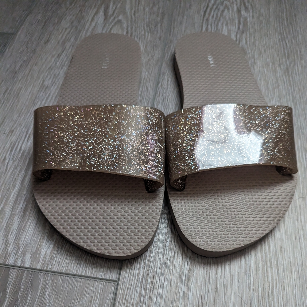 Gold Glitter slides - Picture 2 of 6